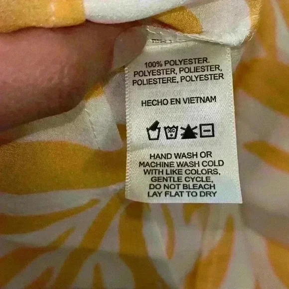 Maison Du Soir Magnolia Luxe Yellow and White Palm Print Robe/Kimono - xs/s - Picture 7 of 7